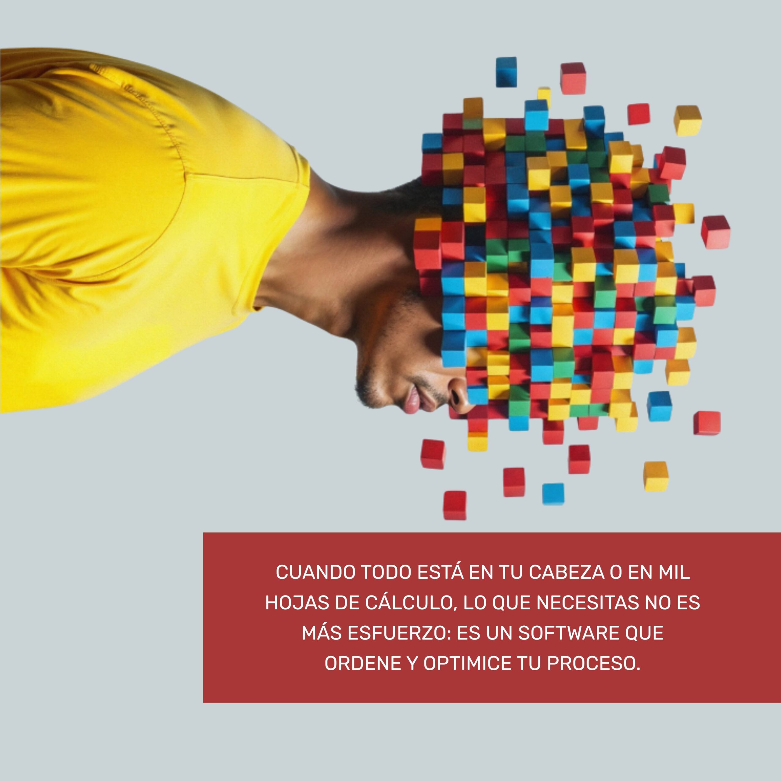 Cuando todo está en tu cabeza o en mil hojas de cálculo, lo que necesitas no es más esfuerzo es un software que ordene y optimice tu proceso. (1)